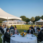 Event Tent Rentals for Food Service, Vendor Booths, and Guest Lounge Areas