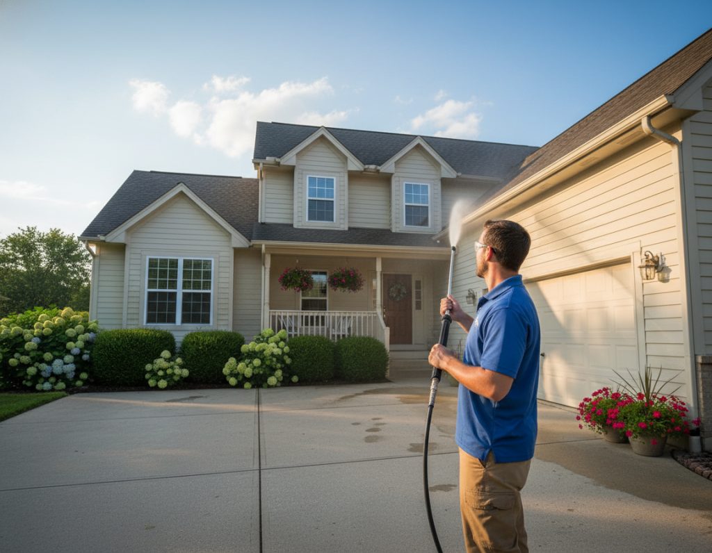 Driveway Pressure Washing In Upper Arlington For Stubborn Surface Stains