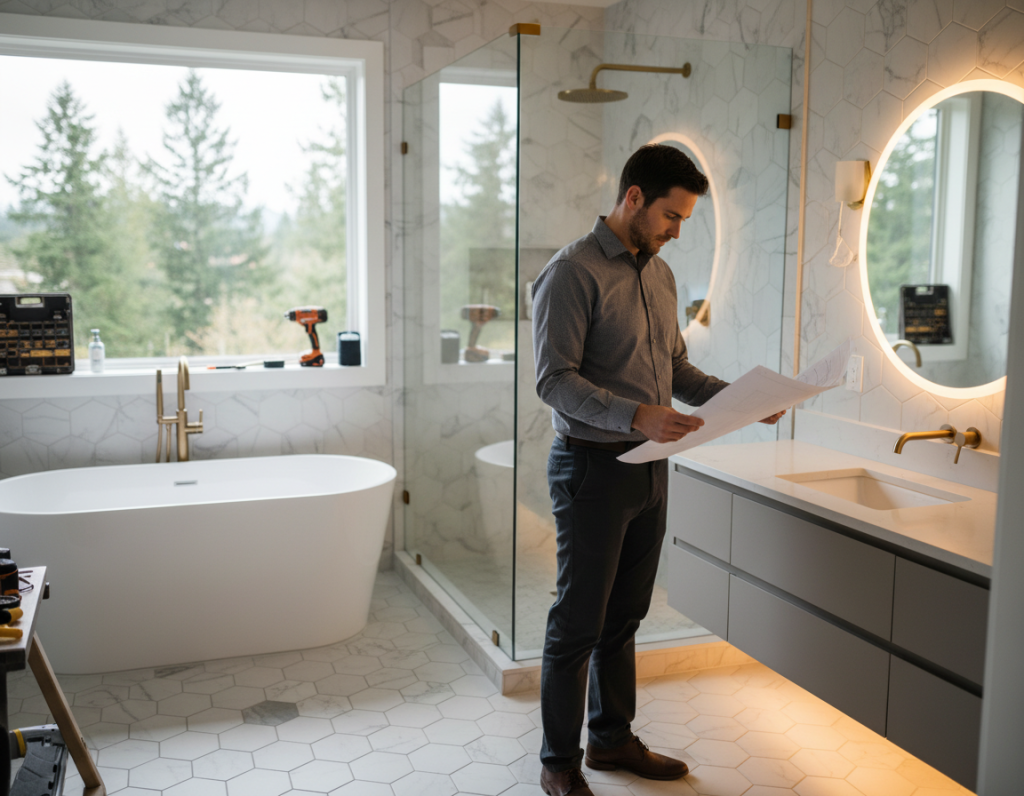 Industrial Bathroom Remodeling Kirkland Wa: Urban Sophistication