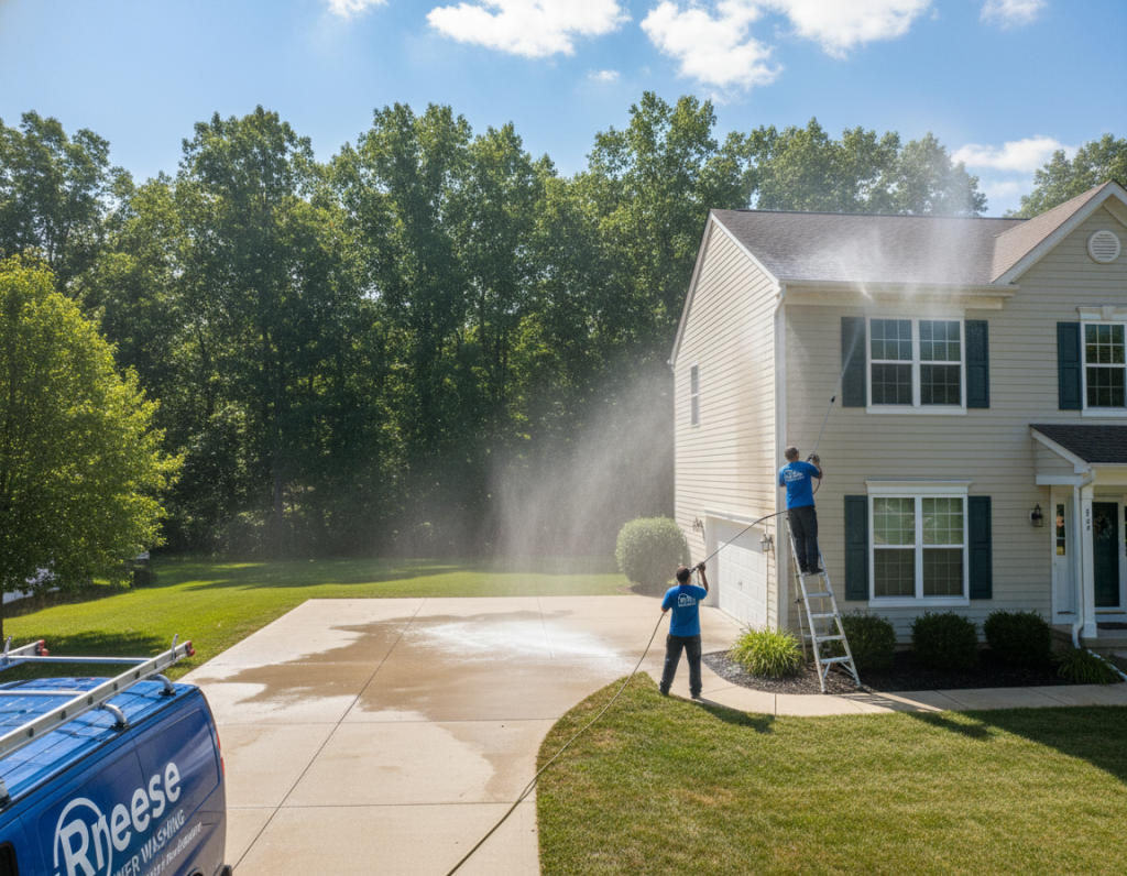 Driveway Efflorescence Removal in Hilliard