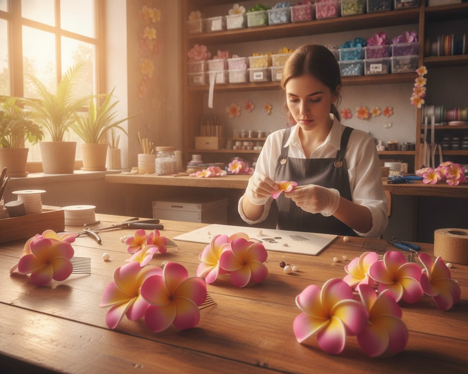 Why Working with a Direct Gradient Plumeria Flower Hair Manufacturer Saves You Money